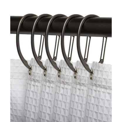 Utopia Alley Rustproof Zinc Shower Curtain Rings for Bathroom, Set of 12