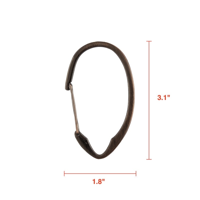 Utopia Alley Rustproof Zinc Shower Curtain Rings for Bathroom, Set of 12