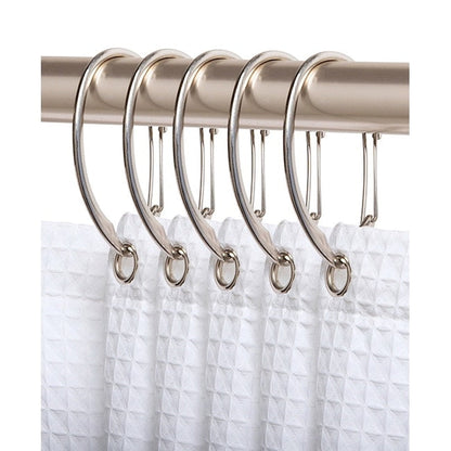 Utopia Alley Rustproof Zinc Shower Curtain Rings for Bathroom, Set of 12