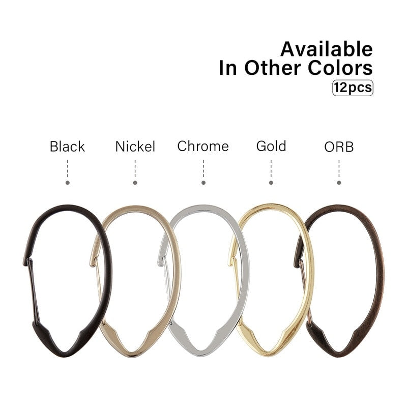 Utopia Alley Rustproof Zinc Shower Curtain Rings for Bathroom, Set of 12