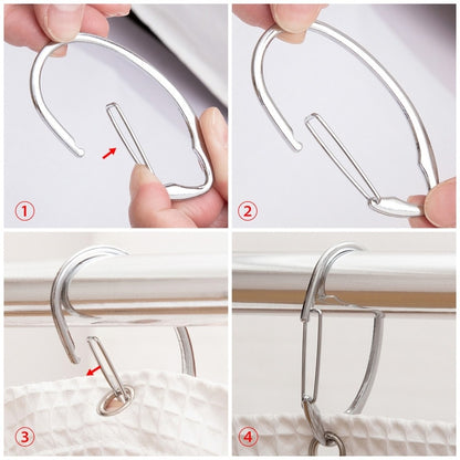 Utopia Alley Rustproof Zinc Shower Curtain Rings for Bathroom, Set of 12