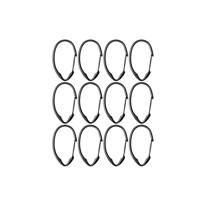Utopia Alley Rustproof Zinc Shower Curtain Rings for Bathroom, Set of 12