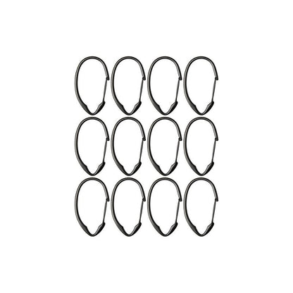 Utopia Alley Rustproof Zinc Shower Curtain Rings for Bathroom, Set of 12