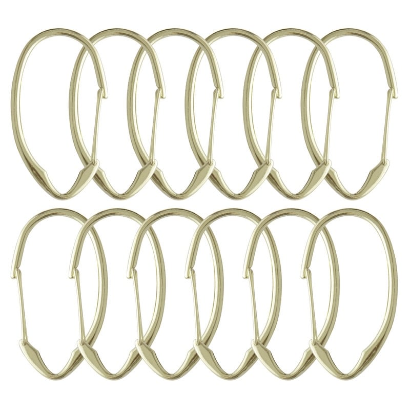 Utopia Alley Rustproof Zinc Shower Curtain Rings for Bathroom, Set of 12
