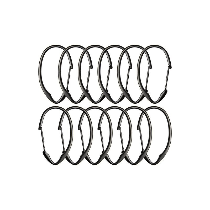 Utopia Alley Rustproof Zinc Shower Curtain Rings for Bathroom, Set of 12