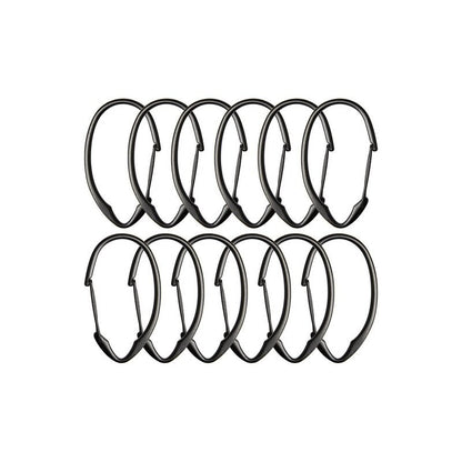 Utopia Alley Rustproof Zinc Shower Curtain Rings for Bathroom, Set of 12