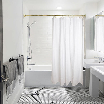 Utopia Alley Shower Hooks - Double Shower Curtain Rings for Bathroom - Rust Resistant Shower Curtain Hooks - Set of 12, Gold