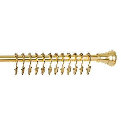 Utopia Alley Shower Hooks - Double Shower Curtain Rings for Bathroom - Rust Resistant Shower Curtain Hooks - Set of 12, Gold