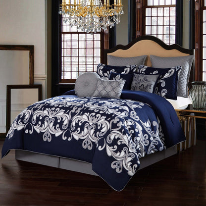 Style 212 Dolce Navy 10-Piece Comforter Set