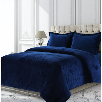 Venice Velvet Oversized Solid Duvet Cover Set