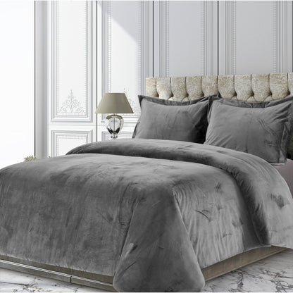 Venice Velvet Oversized Solid Duvet Cover Set