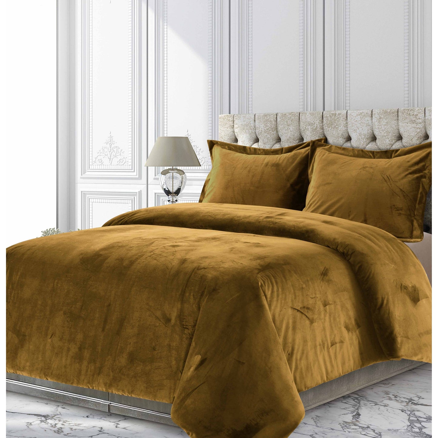 Venice Velvet Oversized Solid Duvet Cover Set