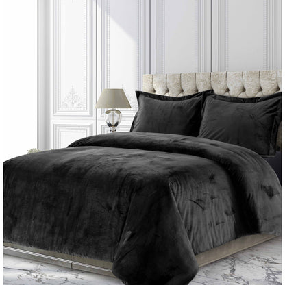 Venice Velvet Oversized Solid Duvet Cover Set