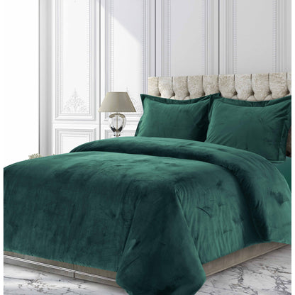 Venice Velvet Oversized Solid Duvet Cover Set