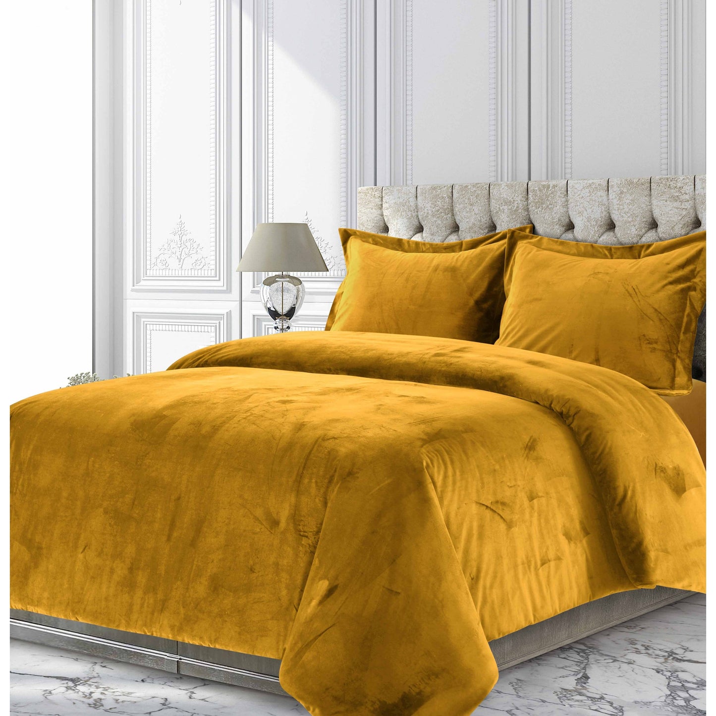 Venice Velvet Oversized Solid Duvet Cover Set