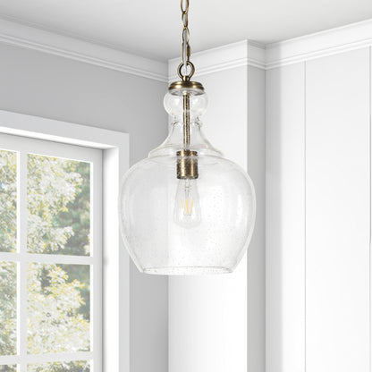 Verona 11 Wide Pendant with Glass Shade - 11 Wide