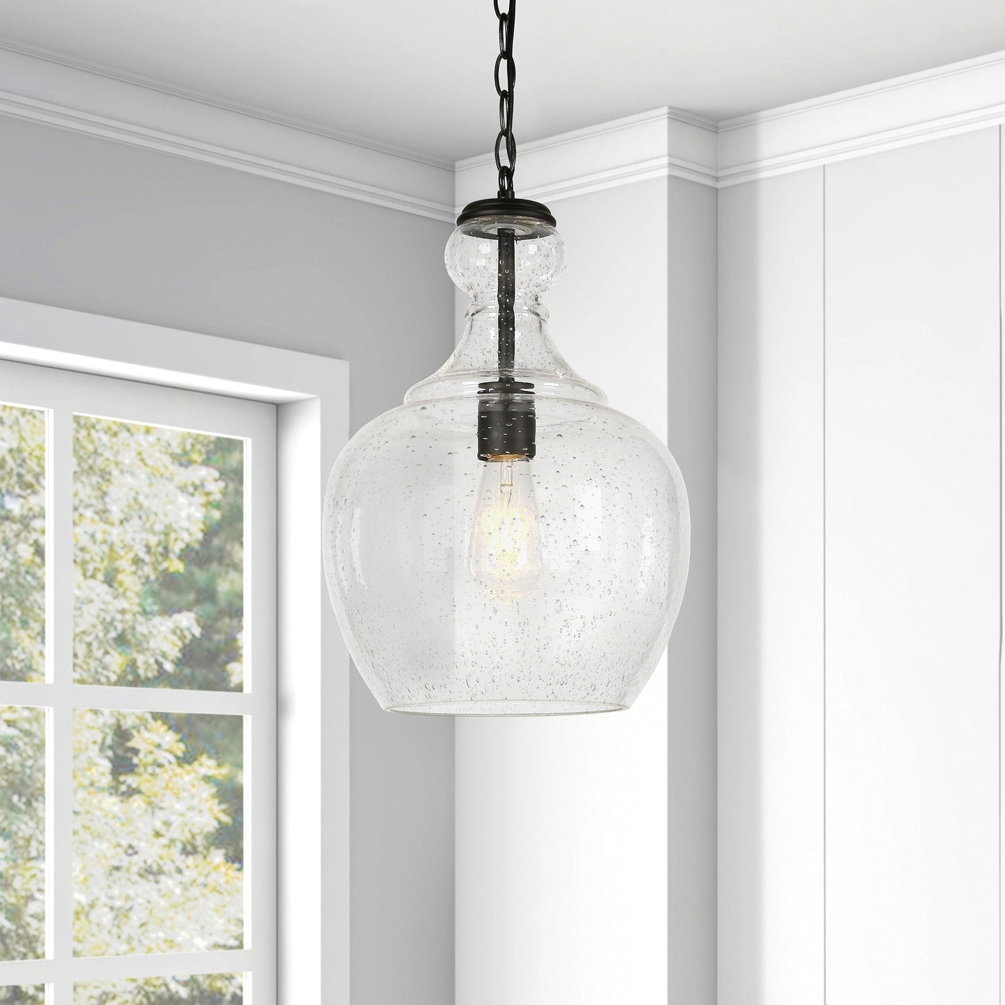 Verona 11 Wide Pendant with Glass Shade - 11 Wide