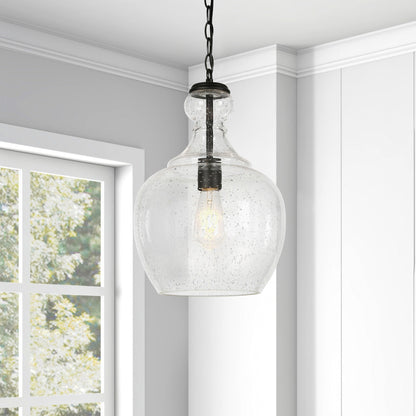 Verona 11 Wide Pendant with Glass Shade - 11 Wide