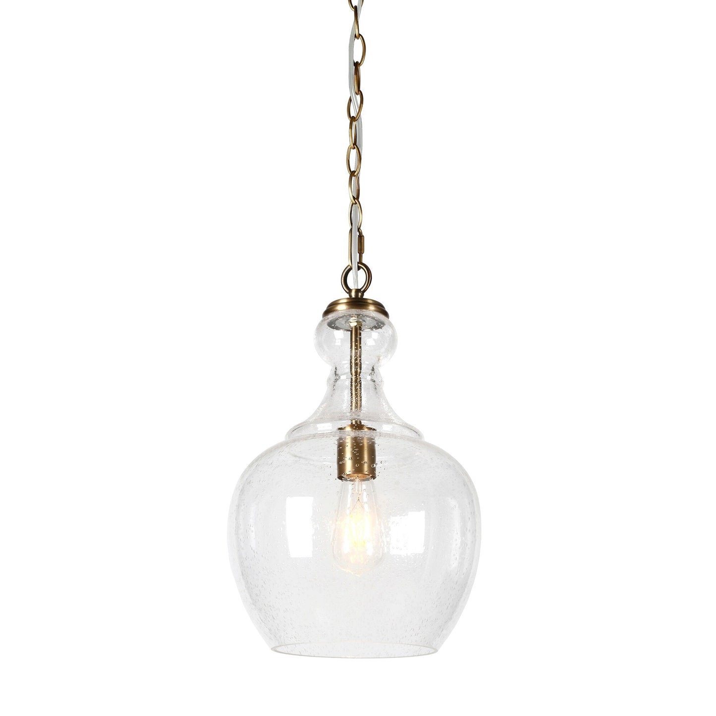 Verona 11 Wide Pendant with Glass Shade - 11 Wide