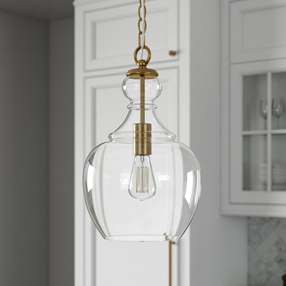 Verona 11 Wide Pendant with Glass Shade - 11 Wide