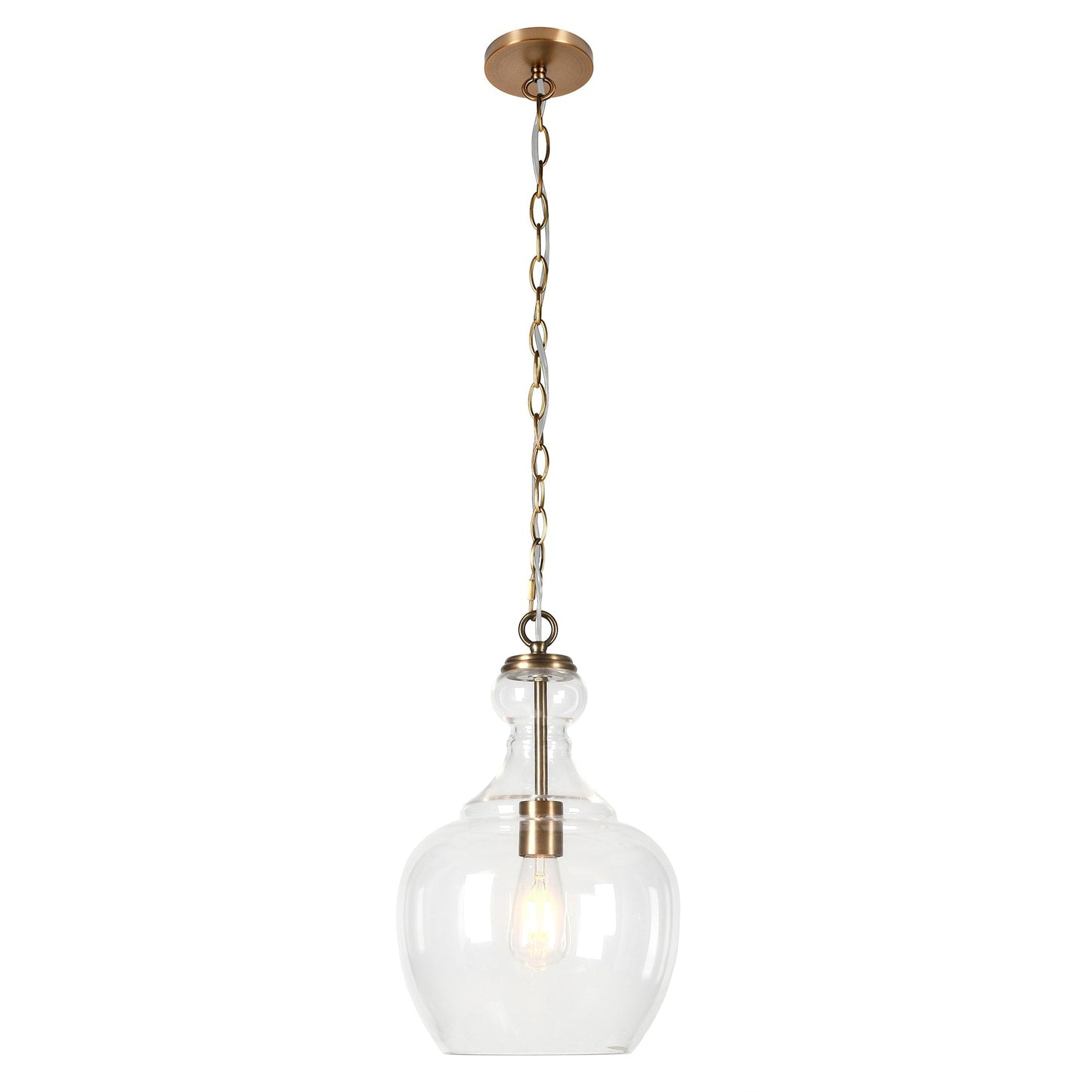 Verona 11 Wide Pendant with Glass Shade - 11 Wide