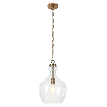 Verona 11 Wide Pendant with Glass Shade - 11 Wide