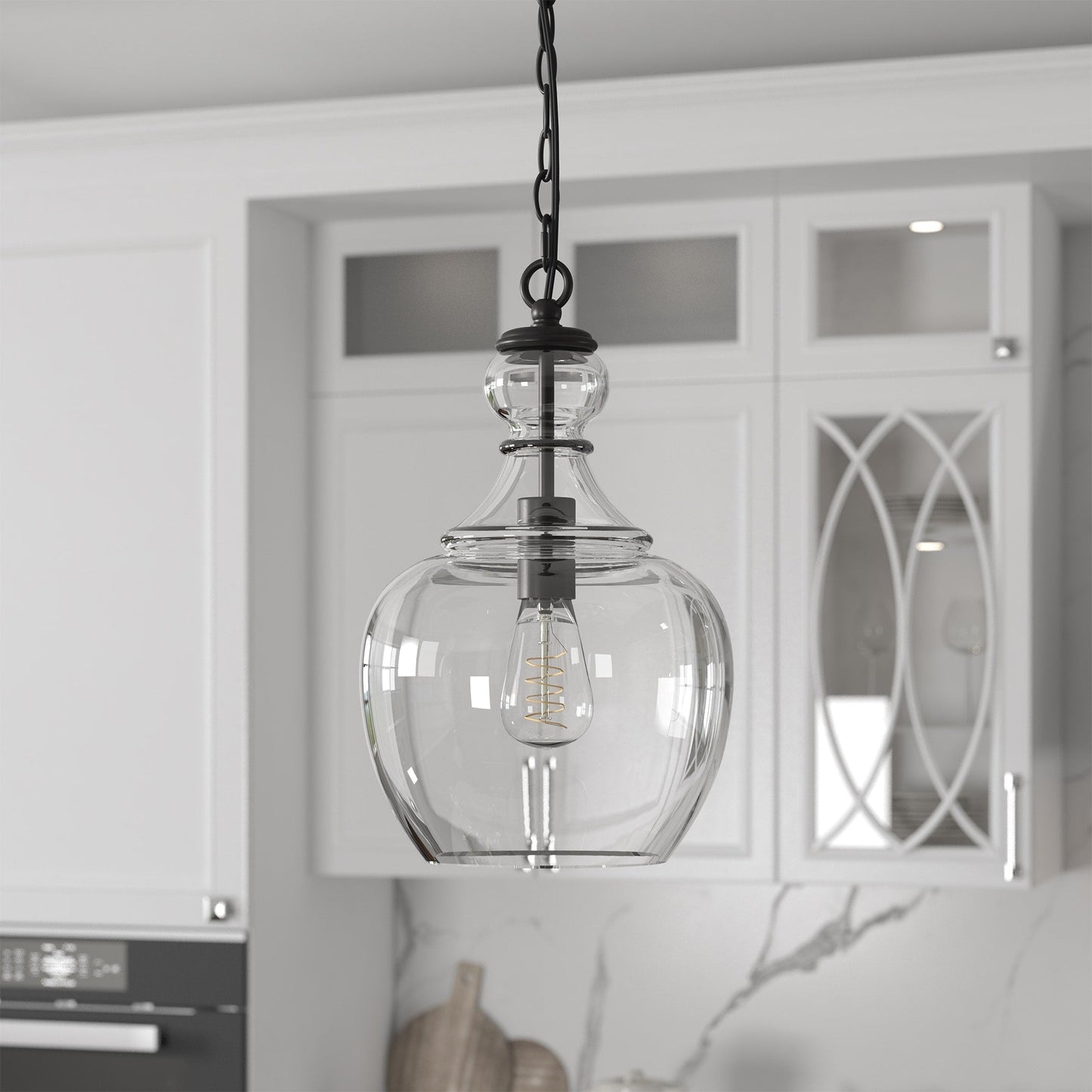 Verona 11 Wide Pendant with Glass Shade - 11 Wide