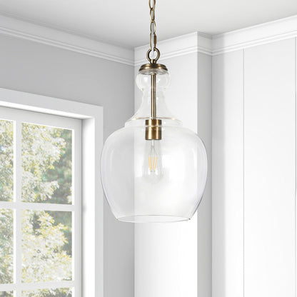 Verona 11 Wide Pendant with Glass Shade - 11 Wide