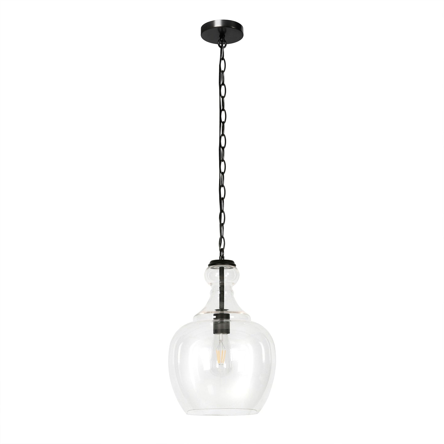 Verona 11 Wide Pendant with Glass Shade - 11 Wide