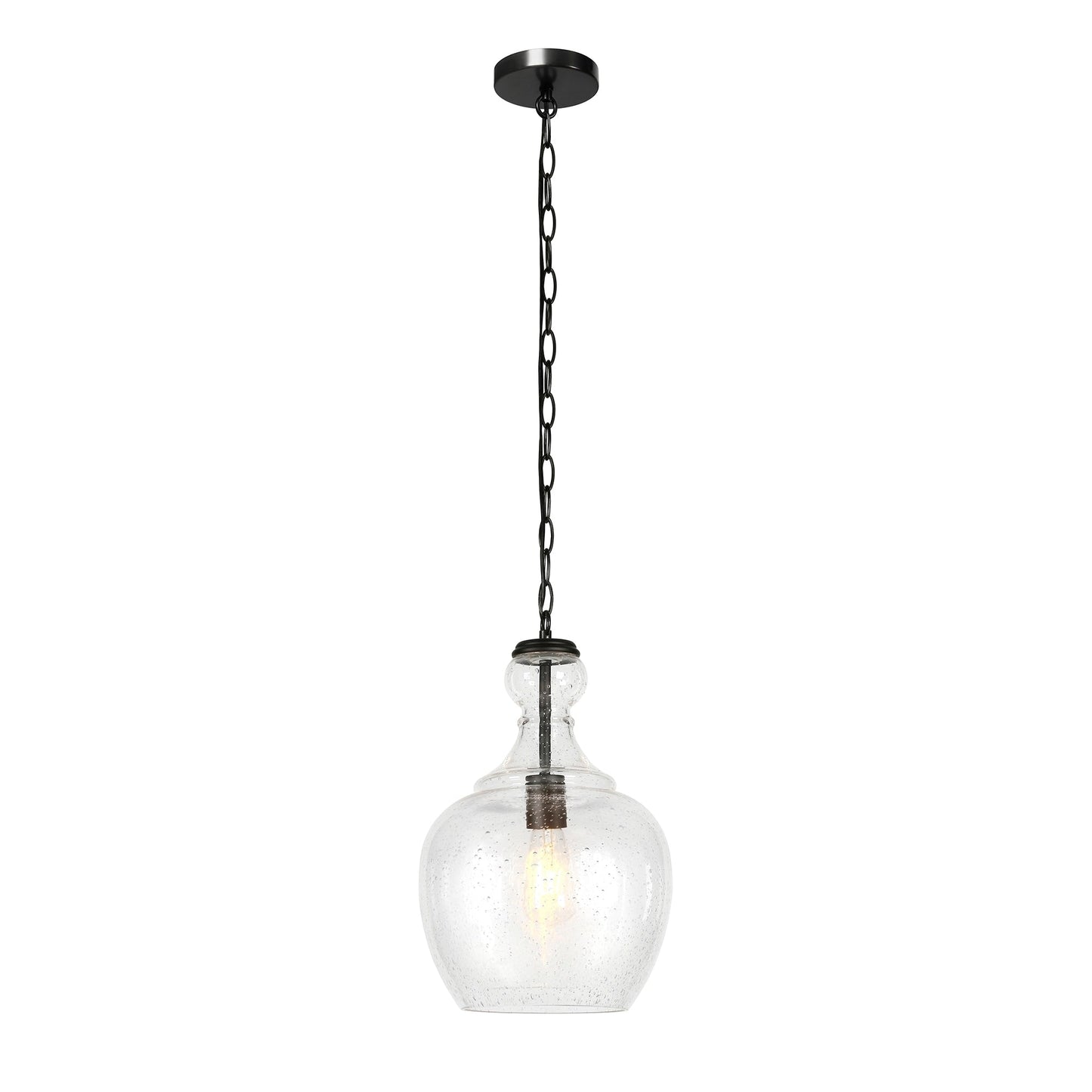 Verona 11 Wide Pendant with Glass Shade - 11 Wide