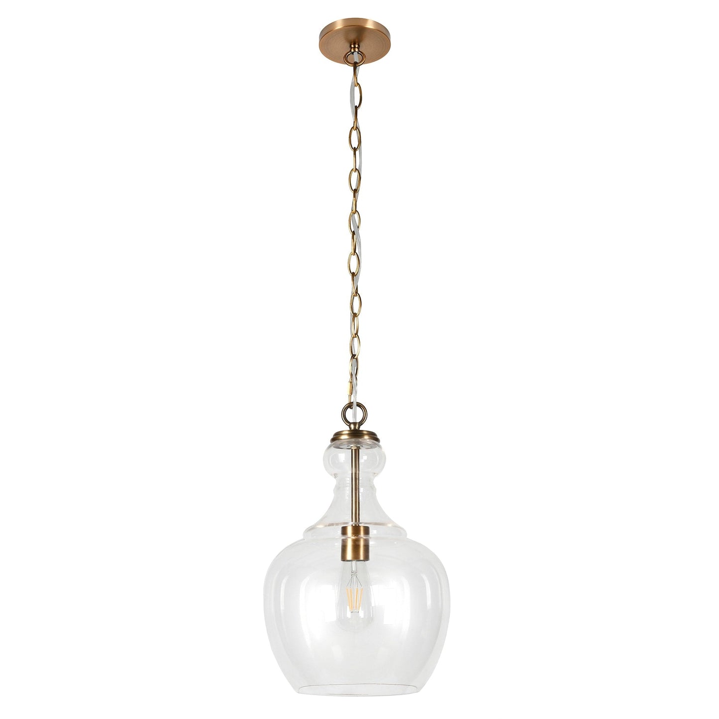Verona 11 Wide Pendant with Glass Shade - 11 Wide