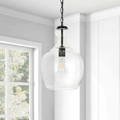 Verona 11 Wide Pendant with Glass Shade - 11 Wide