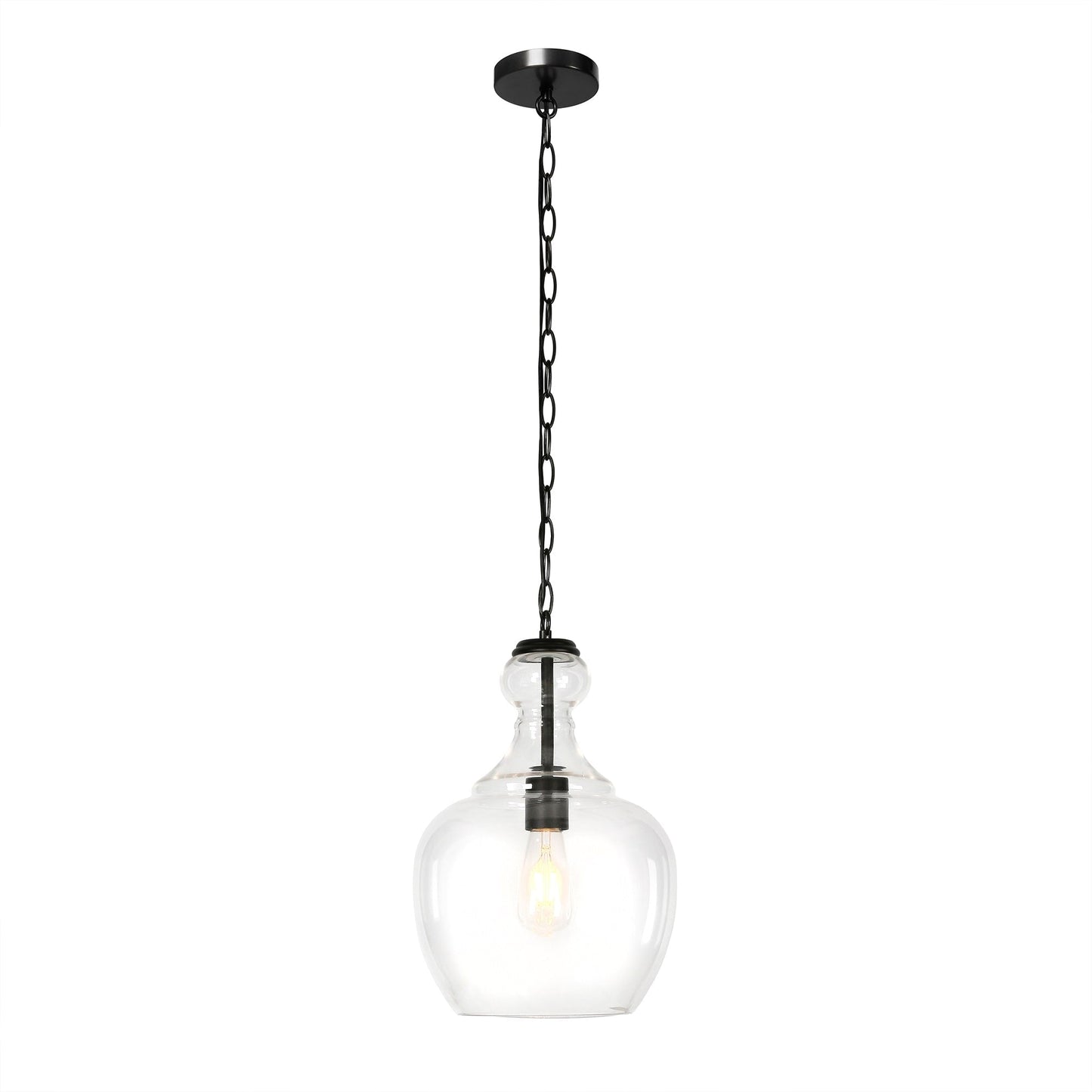 Verona 11 Wide Pendant with Glass Shade - 11 Wide