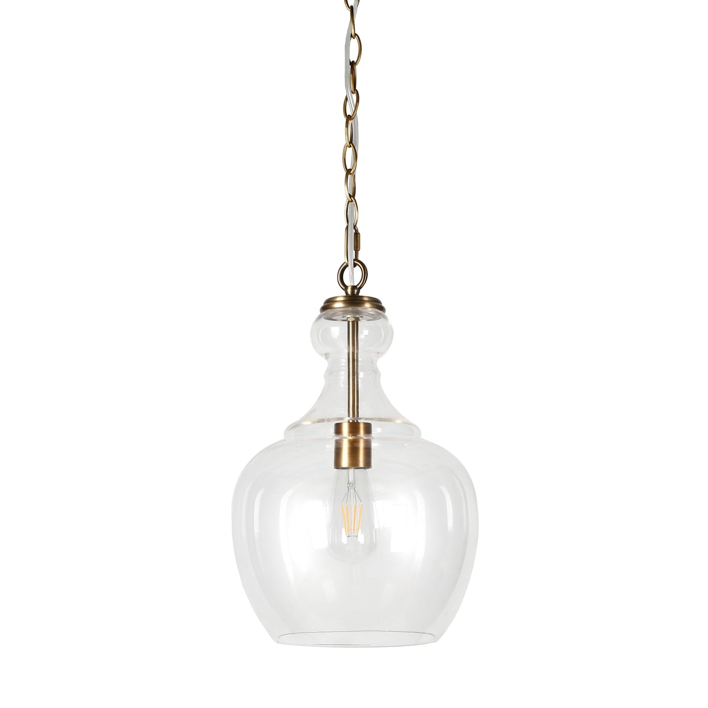 Verona 11 Wide Pendant with Glass Shade - 11 Wide