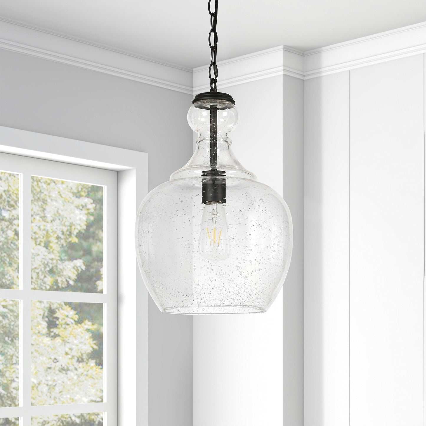 Verona 11 Wide Pendant with Glass Shade - 11 Wide