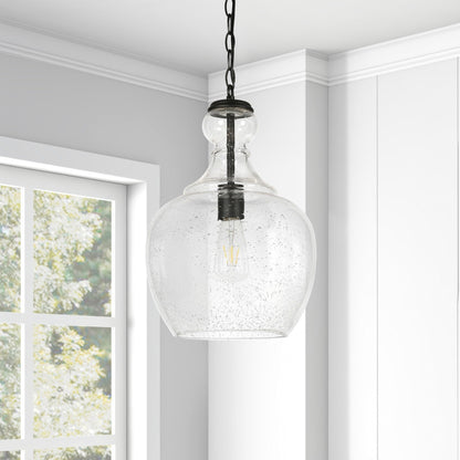 Verona 11 Wide Pendant with Glass Shade - 11 Wide