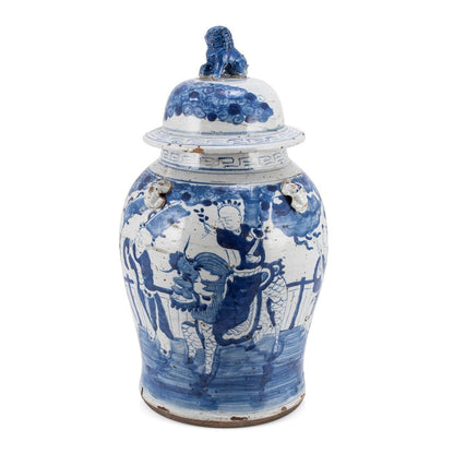 Vintage Temple Jar Enchanted Children Motif - Large