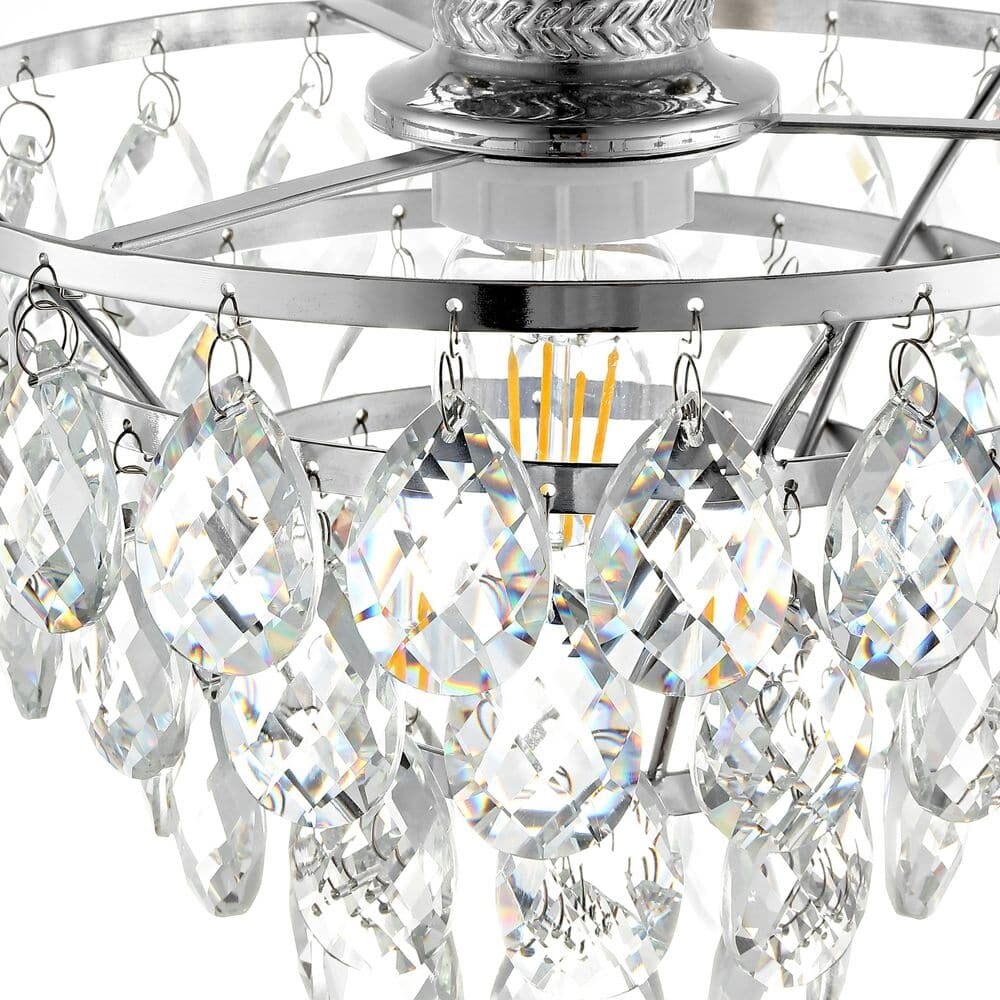 WINGBO Small Crystal Ceiling Light Fixture Mini Semi Flush Mount... - N/A