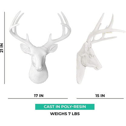 Wall Charmers White Deer Head