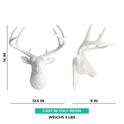 Wall Charmers White Deer Head