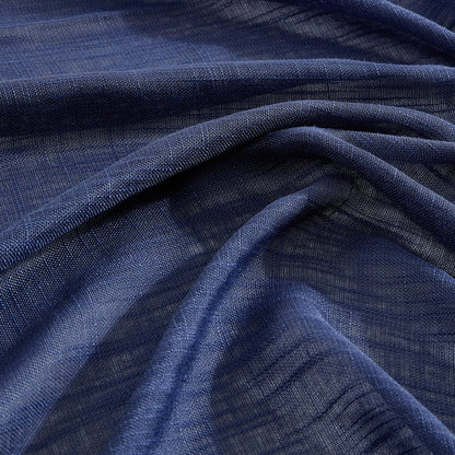 HLC.me Linda Faux Linen Textured Semi Sheer Privacy Sun Light Filtering Window Rod Pocket Curtains Panels, 2 Panel