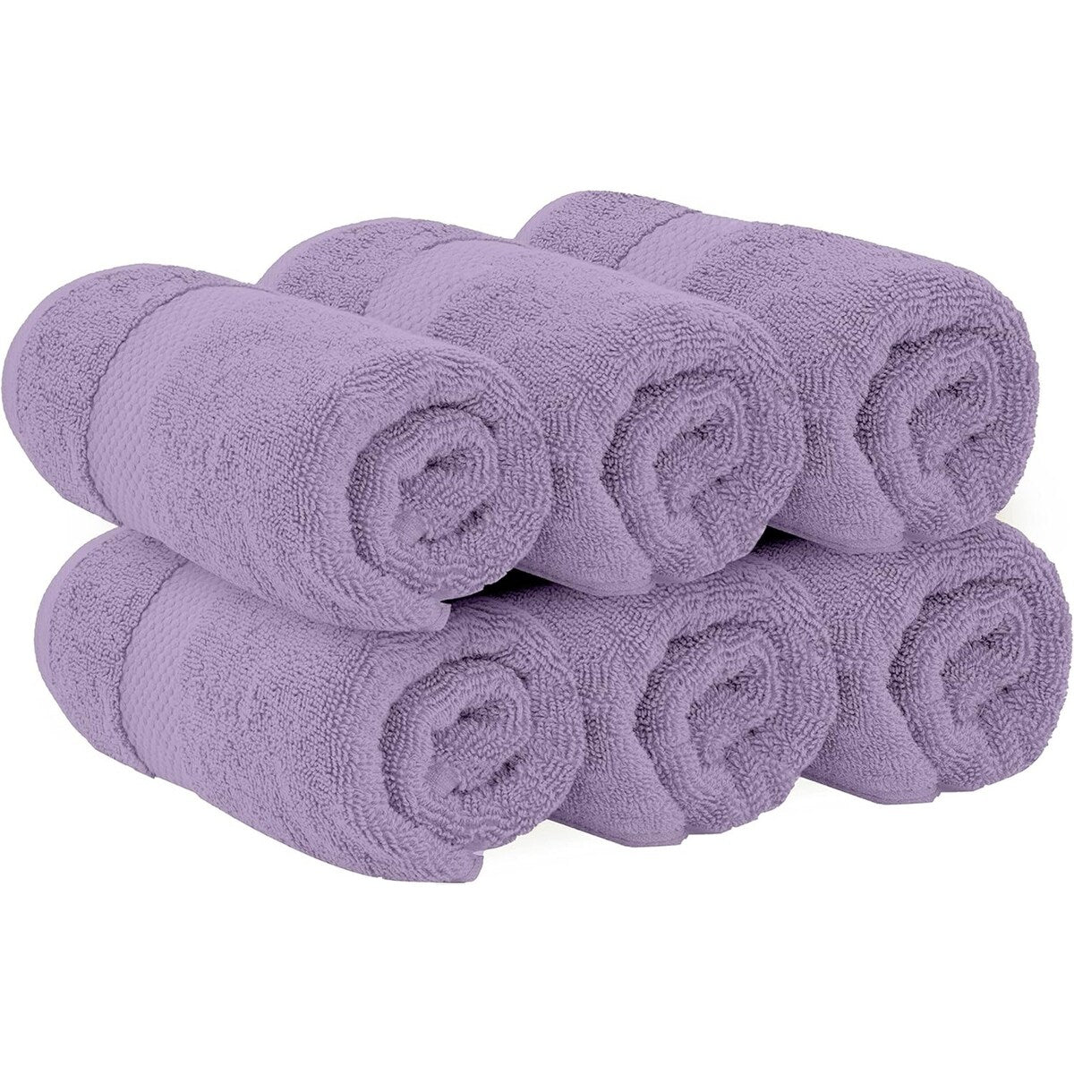 White Classic Luxury Cotton Hand Towel 16x30 - Set of 6