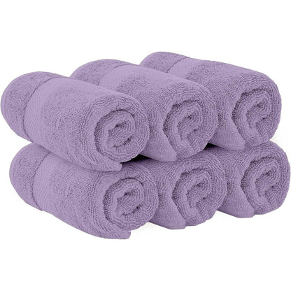 White Classic Luxury Cotton Hand Towel 16x30 - Set of 6