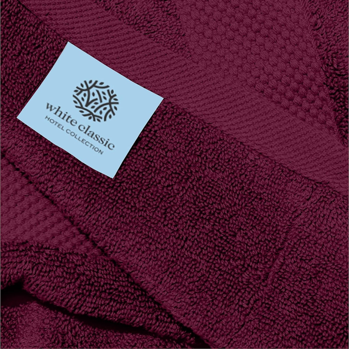 White Classic Luxury Cotton Hand Towel 16x30 - Set of 6