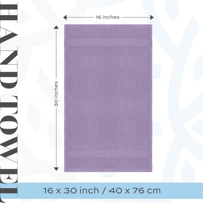 White Classic Luxury Cotton Hand Towel 16x30 - Set of 6