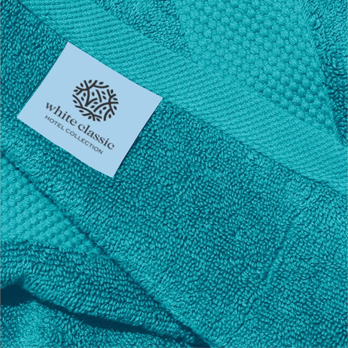 White Classic Luxury Cotton Hand Towel 16x30 - Set of 6