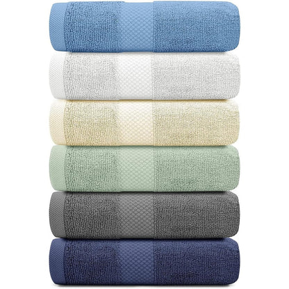 White Classic Luxury Cotton Hand Towel 16x30 - Set of 6