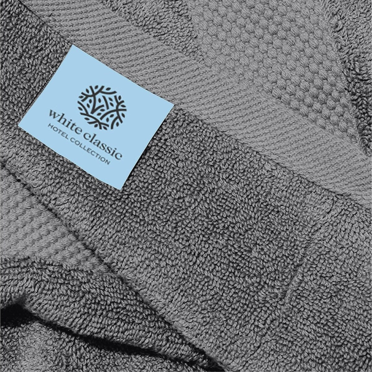 White Classic Luxury Cotton Hand Towel 16x30 - Set of 6