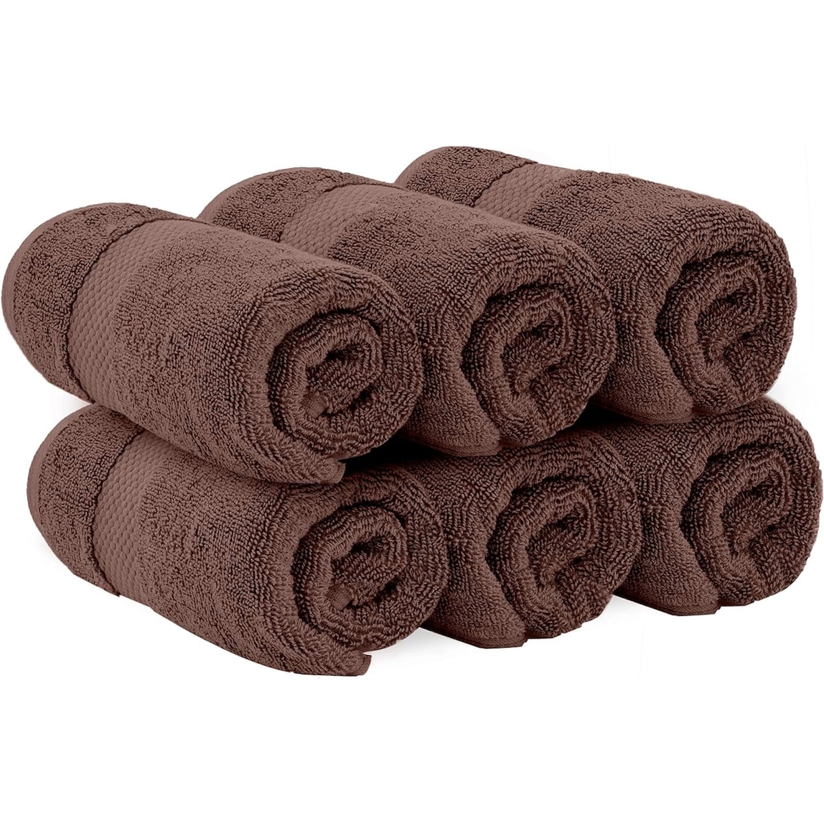 White Classic Luxury Cotton Hand Towel 16x30 - Set of 6