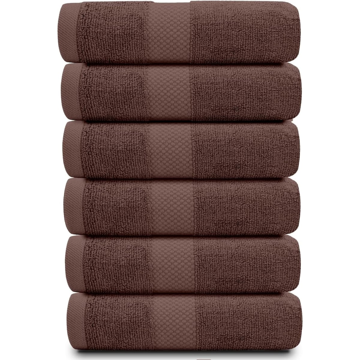 White Classic Luxury Cotton Hand Towel 16x30 - Set of 6